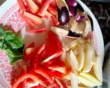 A picture of step 1 of Bengali curry- Rosha/Bengali vegetable Stew.