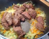 A picture of step 3 of Beef Stew with Red Beans and Potatoes.