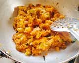 A picture of step 1 of Vegetable Frankie (instant veg Frankie).