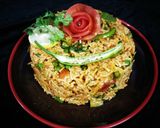 A picture of step 7 of Tomato Pulao (mumbai street style).
