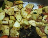 A picture of step 2 of Brinjal ki sabzi.