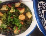 A picture of step 6 of Lehsuni aloo palak.