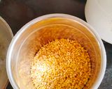 A picture of step 3 of Instant Rajasthani moong dal ka halwa.
