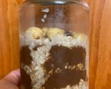 Φωτογραφία βήματος 5 της συνταγής Overnight oats με μπανάνα, κακάο, φυστικοβούτυρο και φουντούκια. 🍌🌰🥜