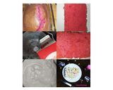 A picture of step 7 of Rose milk pistachios cake eggless.