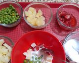 A picture of step 2 of Mix veg and fruit chaat.