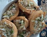 Foto langkah ke 1 dari resep Tahu isi ayam dan sayuran #resepketiga.