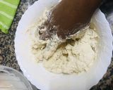A picture of step 3 of Coconut chapati #coconutchapati.