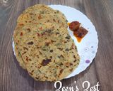 A picture of step 3 of Drumstick Leaves Parathas.