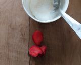 A picture of step 1 of Strawberry Chocolate concave.