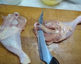 Ropogós csirkecomb fűszeres krumplival, almaszósszal recept fázis 1 fotója
