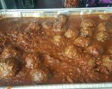 A picture of step 6 of Meatballs stuffed with Mozzarella.