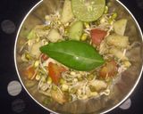 A picture of step 2 of Satvik Sprout Chaat.