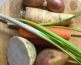 Tárkonyos zöldborsóleves kuszkusszal (vegán) recept fázis 1 fotója