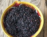 A picture of step 1 of Indonesian-style Coconut Black Rice Pudding with Mango - vegan.