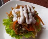 Foto del paso 6 de la receta: Sándwich🥪Vegetal🥗con trocitos de piña🍍dulce🍯