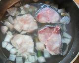 A picture of step 3 of Fish Stew with Kaatla in Thakurbari style.