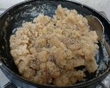 A picture of step 4 of Gehun Na Lot No Shiro (Gujarati sweet for lunch).