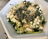 Une image de l'étape 9 de Salade de concombre à la crème, oignon doux, feta et coriandre.