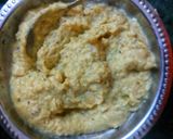 A picture of step 14 of Spinach bowl with chickpeas curry & spicy Hummus.