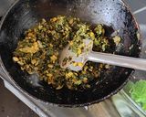 A picture of step 4 of Moringo leaves bhaji.