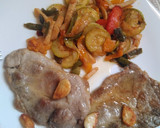 Foto del paso 1 de la receta: Filete de cabeza a la cerveza con pisto de verduras