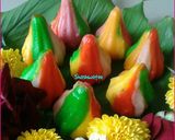A picture of step 10 of Rainbow modak.