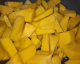 A picture of step 2 of Pumpkin Halwa.
