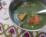 A picture of step 9 of Winter homemade palak saag, peas, corn soup.