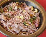 A picture of step 5 of Pomegranate biriyani.