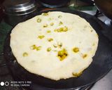 A picture of step 4 of Soya Granuals with Peas Parantha.