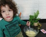 صورة لخطوة 1 من وصفة كيكة حجم عائلي بذوق القهوة والشوكولا
