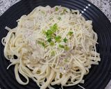 Foto langkah ke 6 dari resep Fettucini Carbonara Daging Asap.