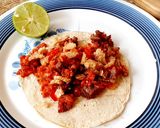 A picture of step 5 of Villamelón Style Tacos.