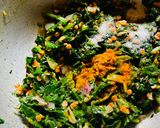 A picture of step 6 of Lentil DalSpinach.
