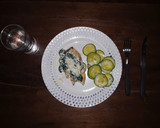 Foto del paso 4 de la receta: Pollo con Espinaca, Queso Crema y Pepino