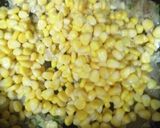 A picture of step 2 of Spinach corn cheese sandwich.