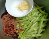 蒜味黑木耳四季豆的食譜步驟1照片