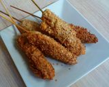 Foto langkah ke 4 dari resep Sosis Goreng Selimut Oat.
