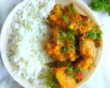 A picture of step 6 of Authentic Chicken Dry Curry with Rice Bowl.