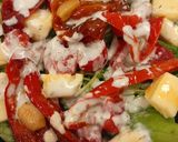 Foto del paso 2 de la receta: Ensalada de Morrón Asado con Rúcula y Queso