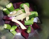 A picture of step 2 of Red Velvet Dhokla with Pink Chutney.