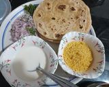 A picture of step 2 of Leftover roti cone.