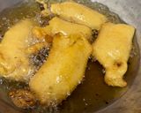 A picture of step 7 of Banana bajji/valakai bajji.