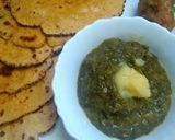 A picture of step 6 of Sarson Ka Saag and Makki Di Roti.