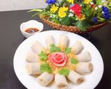 Hình bước làm 3 của món Củ cải trắng cuộn tôm,thịt hấp chấm xì dầu