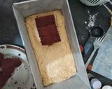 A picture of step 18 of Funfetti orange cake with hidden heart.