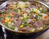 Foto del paso 5 de la receta: Paella de carne posta rosada