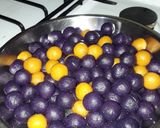 Foto langkah ke 3 dari resep Bubur sum-sum & biji salak purple orange.