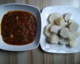 A picture of step 8 of Boiled cocoyam and Aubergine sauce.